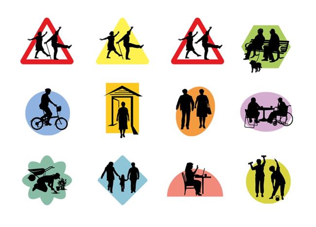 Nove ikone, ki staranje prikažejo kot pozitivno. (Foto: ageing-better.org.uk