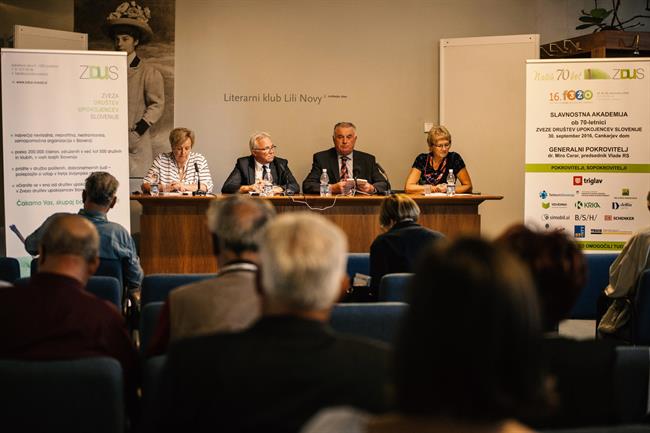 Tiskovna konferenca ob izidu Zbornika 1946–2016 Zveze društev upokojencev Slovenije.