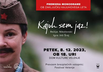 Premiera monodrame Kajuh sem jaz! Ta petek v Domu kulture Velenje
