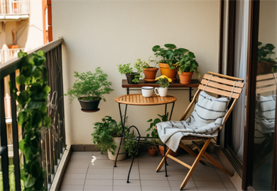 Kako urediti majhen balkon, da bo poleti prijeten tudi v največji vročini