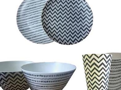 Pozor, ne uporabljajte teh krožnikov in kozarcev!